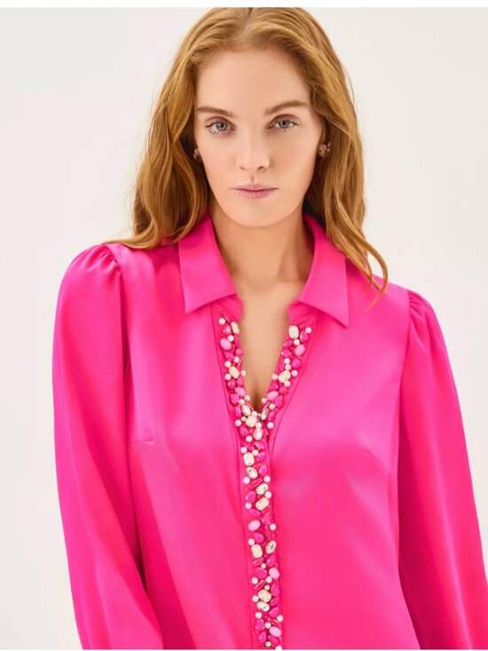 Lilly Pulitzer Harmonee Shirtdress Parigi Pink Size 4 - Picture 3 of 5